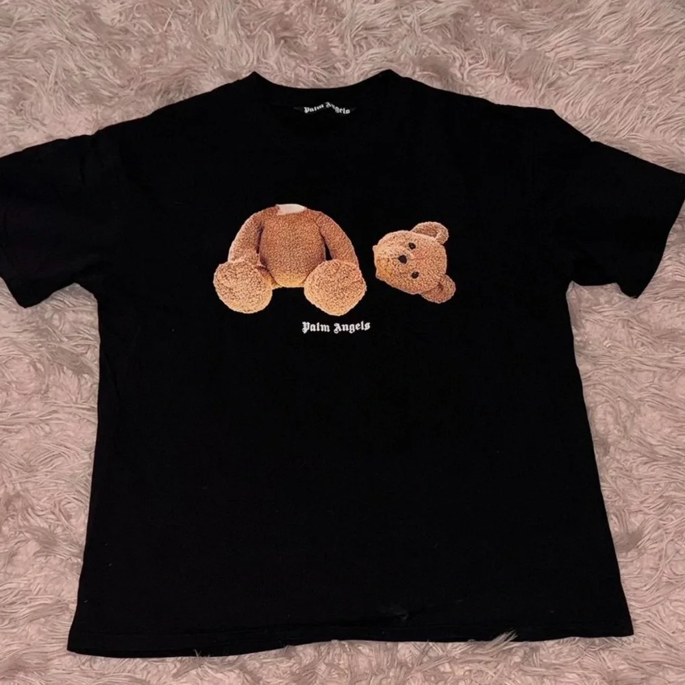 Black palm angels Teddy Bear Oversized Tee-Shirt - Picture 1 of 2